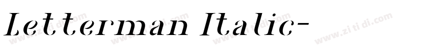 Letterman Italic字体转换